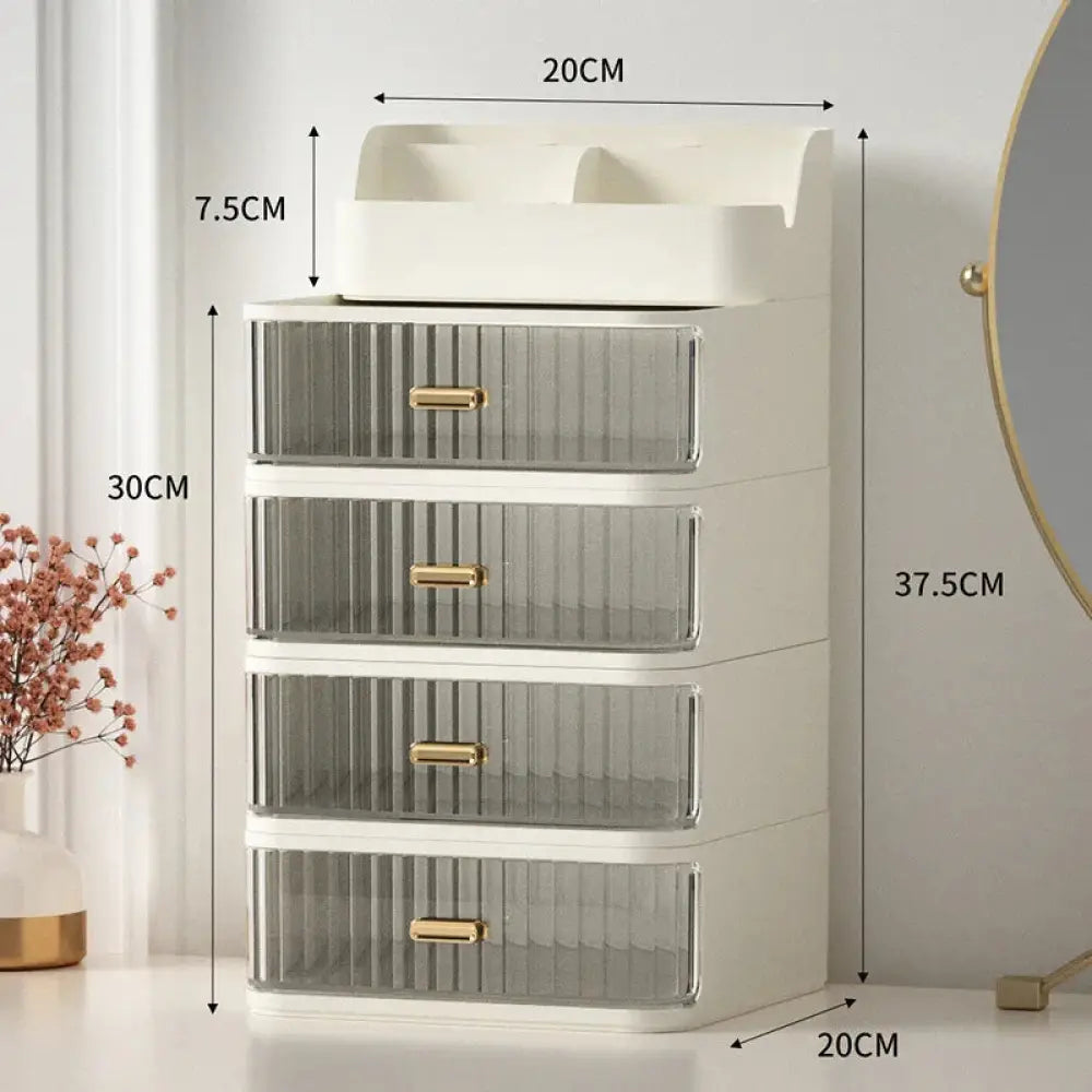 Modern Two Tiered Desktop Makeup and Jewelry Organizer