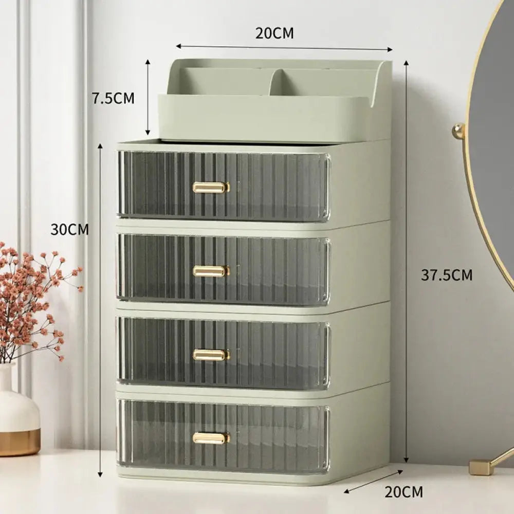 Modern Two Tiered Desktop Makeup and Jewelry Organizer