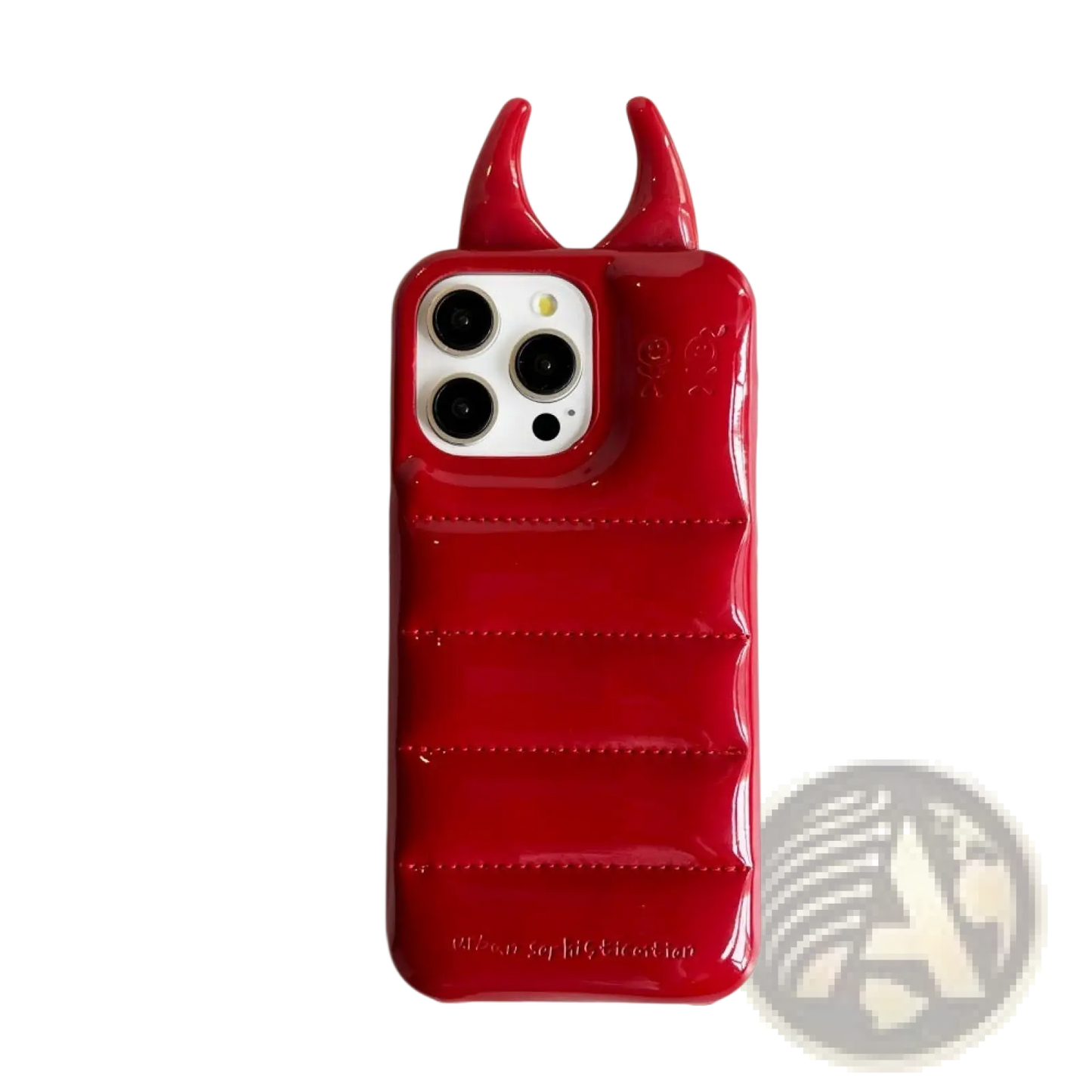 Devil Horn Quilted Leather Iphone Case