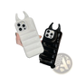 Devil Horn Quilted Leather Iphone Case