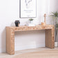 Rustic Wood Console Table with Natural Log Accents – 62" Entryway Table