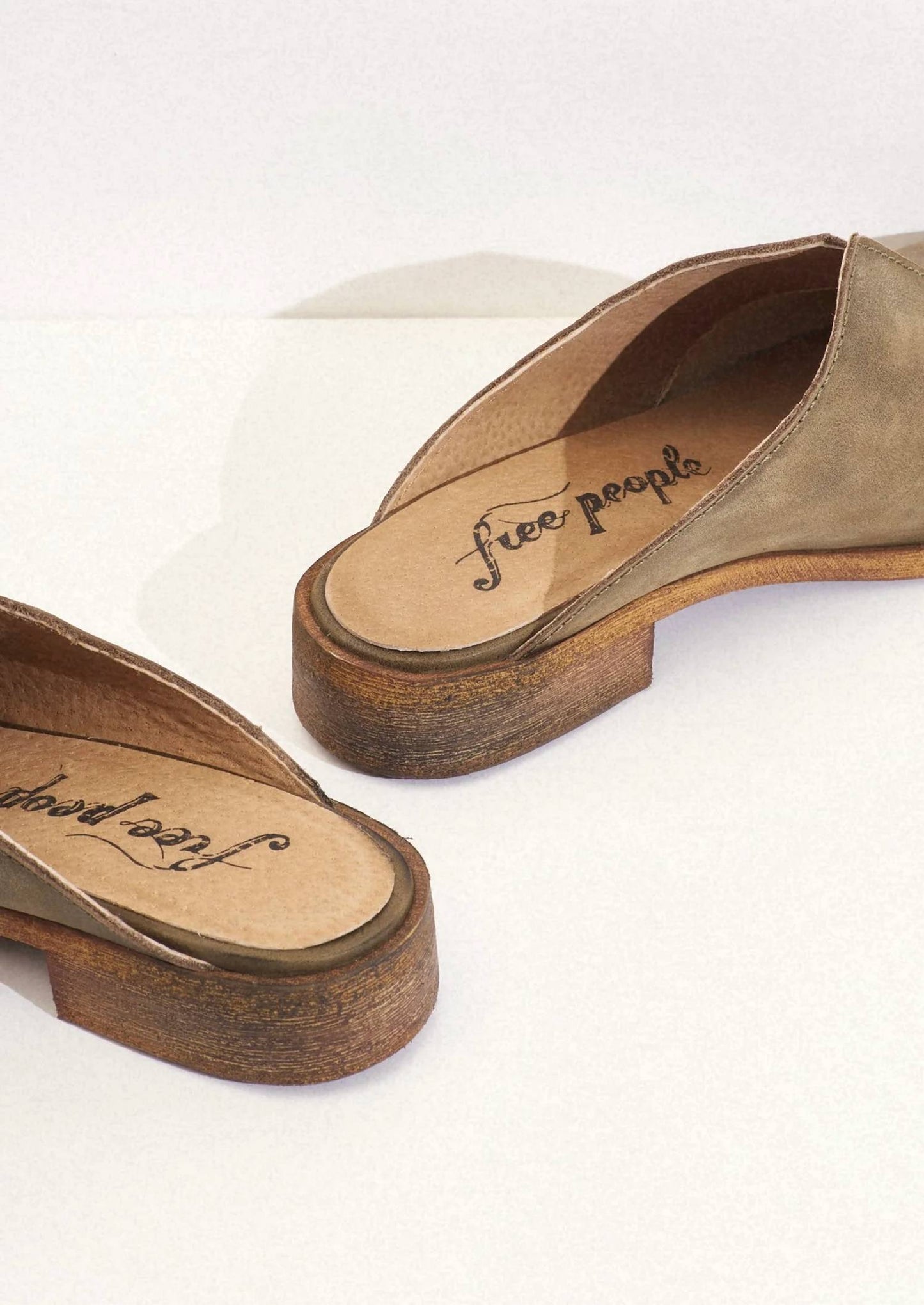 Free People - Women's Leather Harlow Split Seam Mule Shoe
