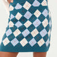 Free People - Argyle Viola Sweater Mini Skirt