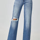 Risen - Solice Mid Rise Button Down Wide Leg Jeans