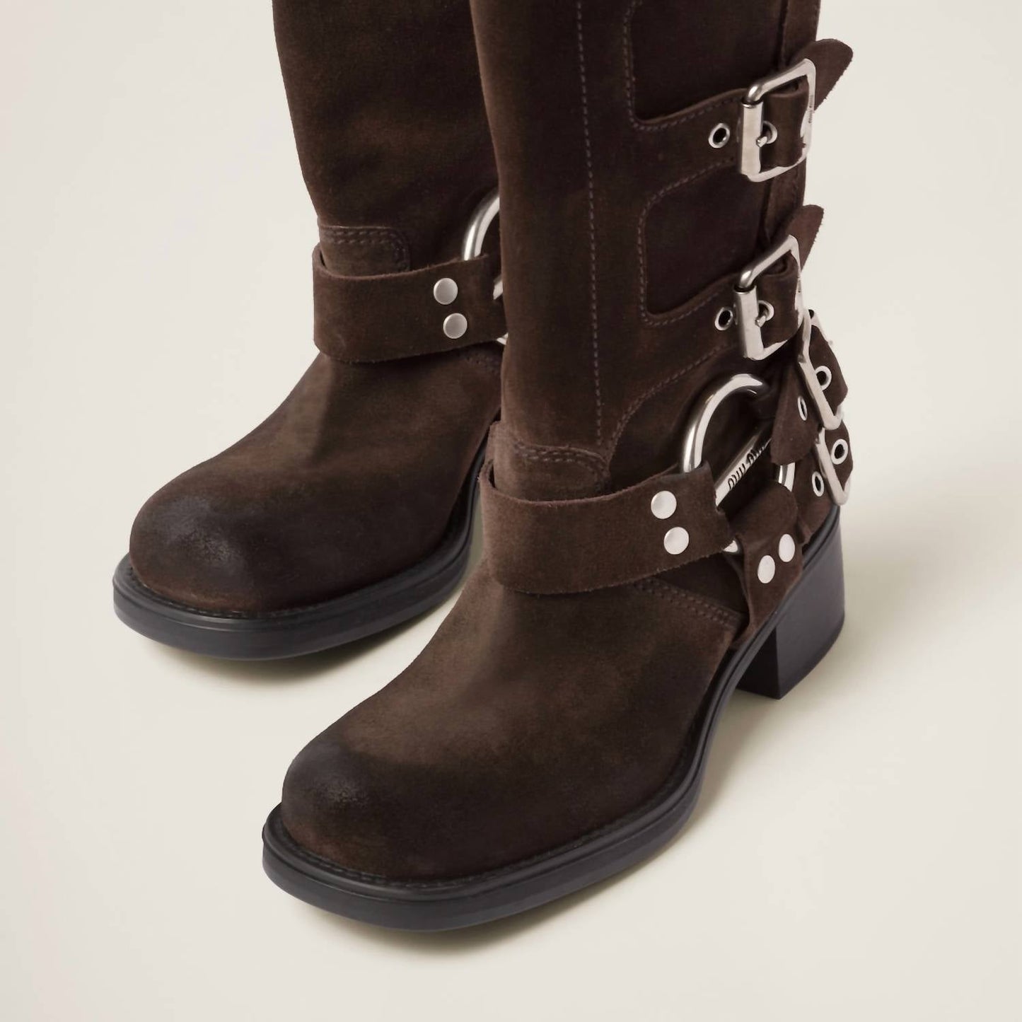 Miu Miu - Women's Buckle Detail Boots
