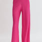 Entro - High Waist Wide Leg Knit Pant