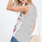 7Th Ray - Floral Button Back Top
