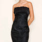 B.Right - Strapless Column Maxi Dress With Plisse Bust Detail
