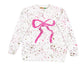 Vintage Havana - Girls Splatter Bow Oversized Crew Sweatshirt