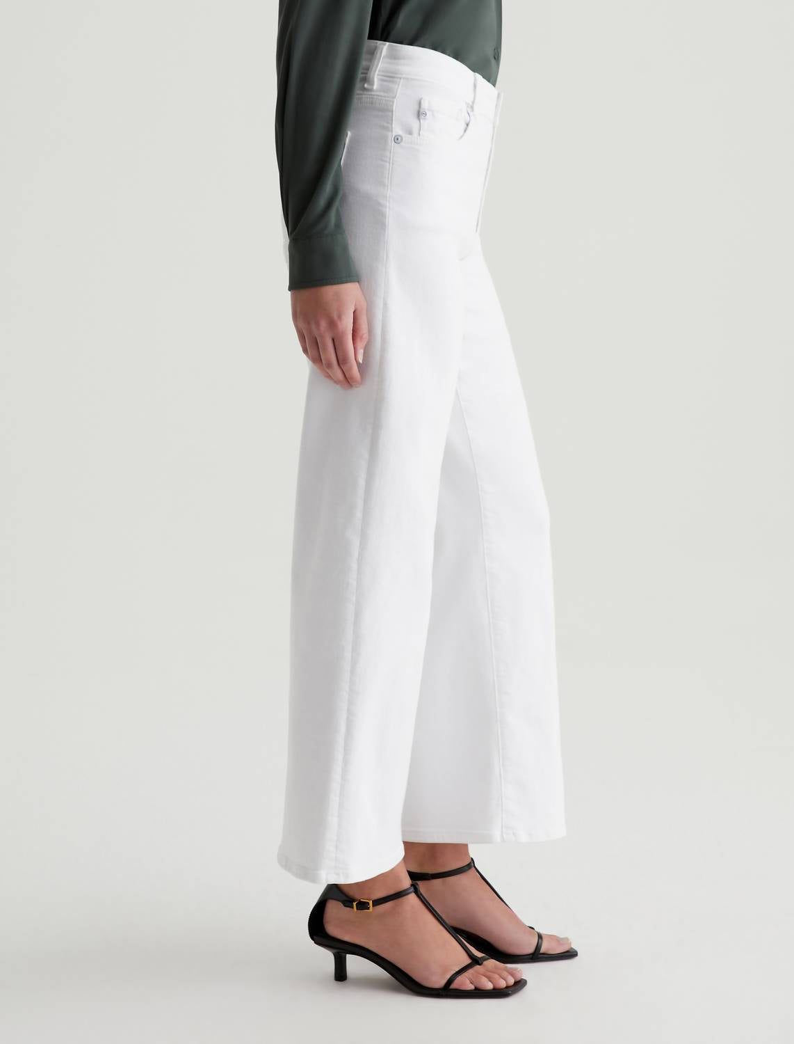 Ag Jeans - Saige Mid Rise Ankle Wide Leg Jeans