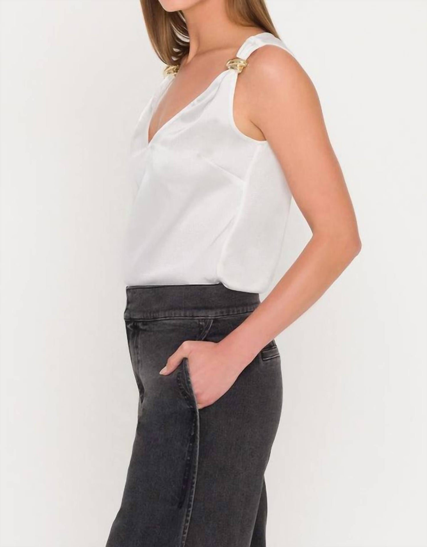 Generation Love - Fawn Hammered Blouse