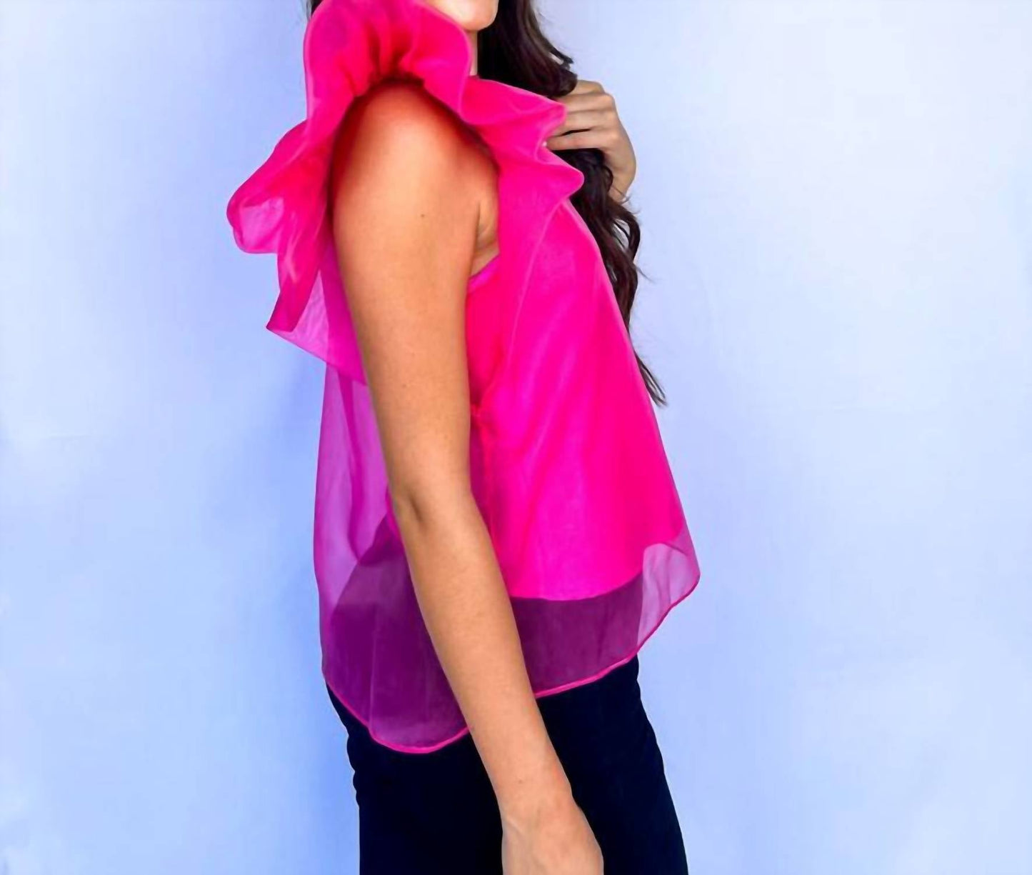 Buddylove - Kaycee Organza Ruffle Sleeve Top