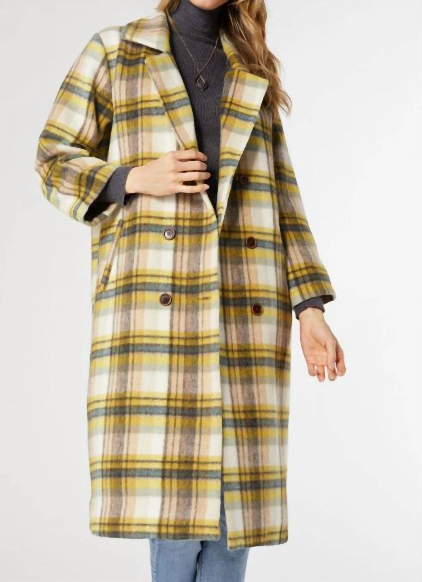 Coco + Carmen - Graylynn Plaid Coat
