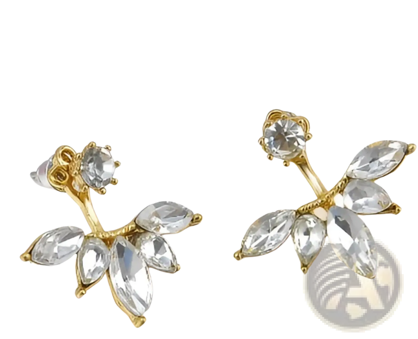 Diamond and Crystal Floral Jewelry and Accessory Set