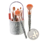 Diamond Makeup Brush Set with Rhinestone Storage Case