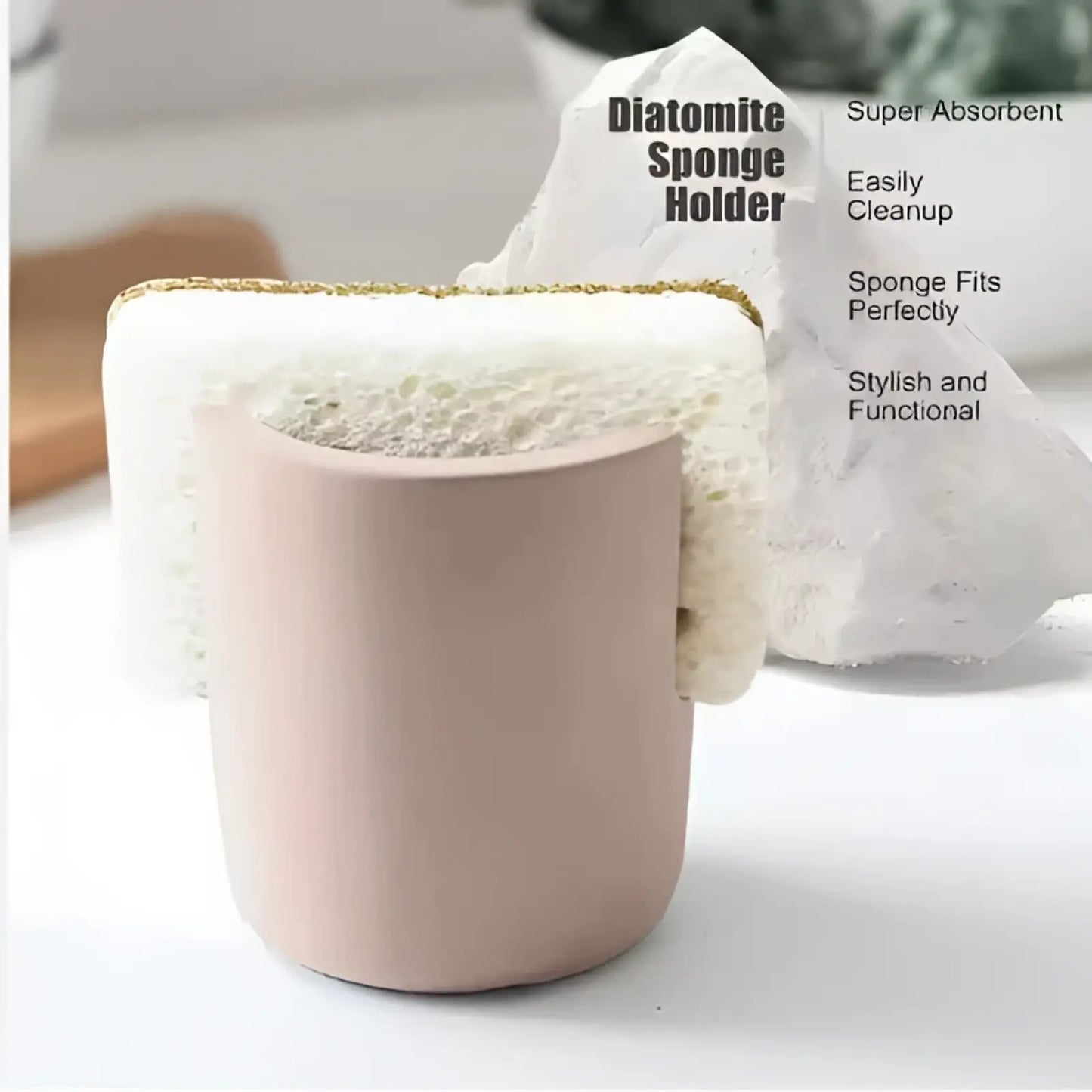 Diatom Mud Sponge Rack Kitchen Sink Caddy Holder