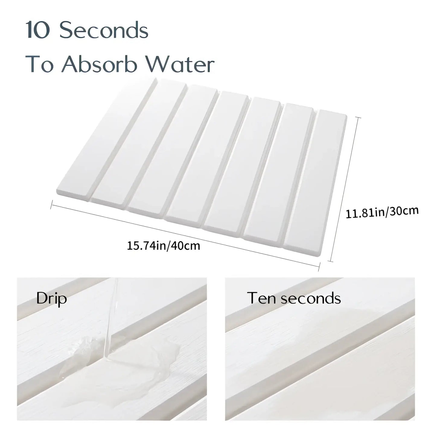 Diatomaceous Earth Foldable Stone Dish Drying Mat