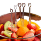 Disposable Tasting Forks 200pcs Silver Heart Fruit Picks