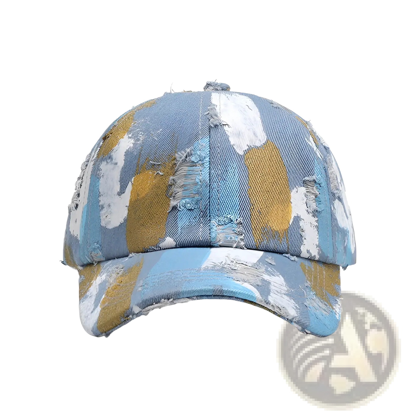 Distressed Paint Splatter Cotton Baseball Cap