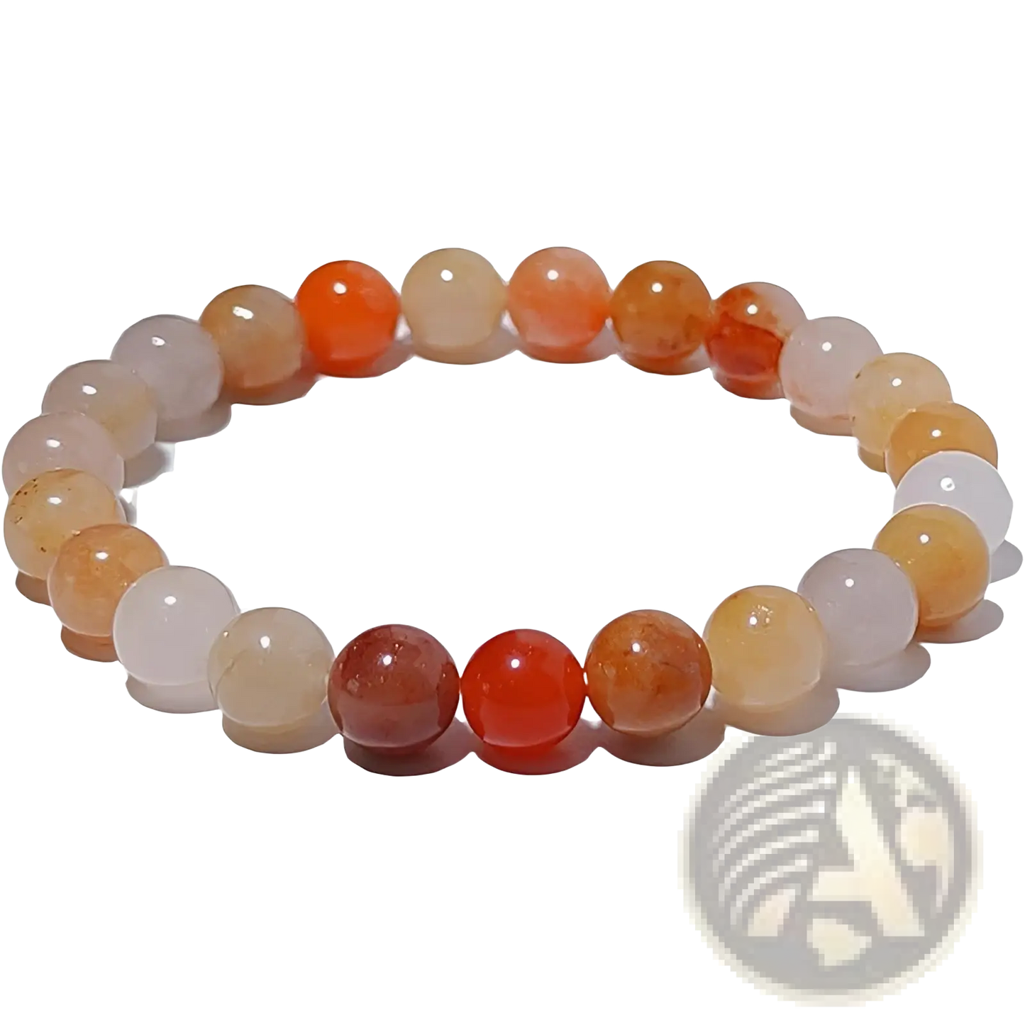 Double Happiness Carnelian and Tiger Eye Beaded Bracelet