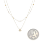 Double Layer 18k Gold Star and Pearl Stainless Steel Necklace