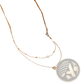 Double Layer 18k Gold Star and Pearl Stainless Steel Necklace
