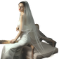 Double Layer White Tulle Short Veil with Hair Comb