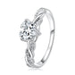 925 Sterling Silver Love Ring with CZ, Size 6.0