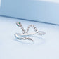 925 Sterling Silver Pavé Setting CZ Oxidized Silver Ring for Women