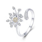 925 Sterling Silver Ring with Plated Platinum and Pavé Setting CZ