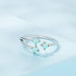 925 Sterling Silver Translucent Opal Ring for Women