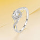 925 Sterling Silver & Plated White Gold 1.7mm CZ Ring Size 7.0 for Women