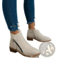Dr. Martens Suede Chunky Heel Side Zip Boots