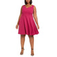 B. Darlin Womens Plus Skater Mini Fit & Flare Dress Purple 18W