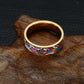 Homvare Women’s Gold Plated Handmade Enamel Ring Size 6