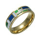 Homvare Women’s Gold Plated Handmade Enamel Ring Size 8
