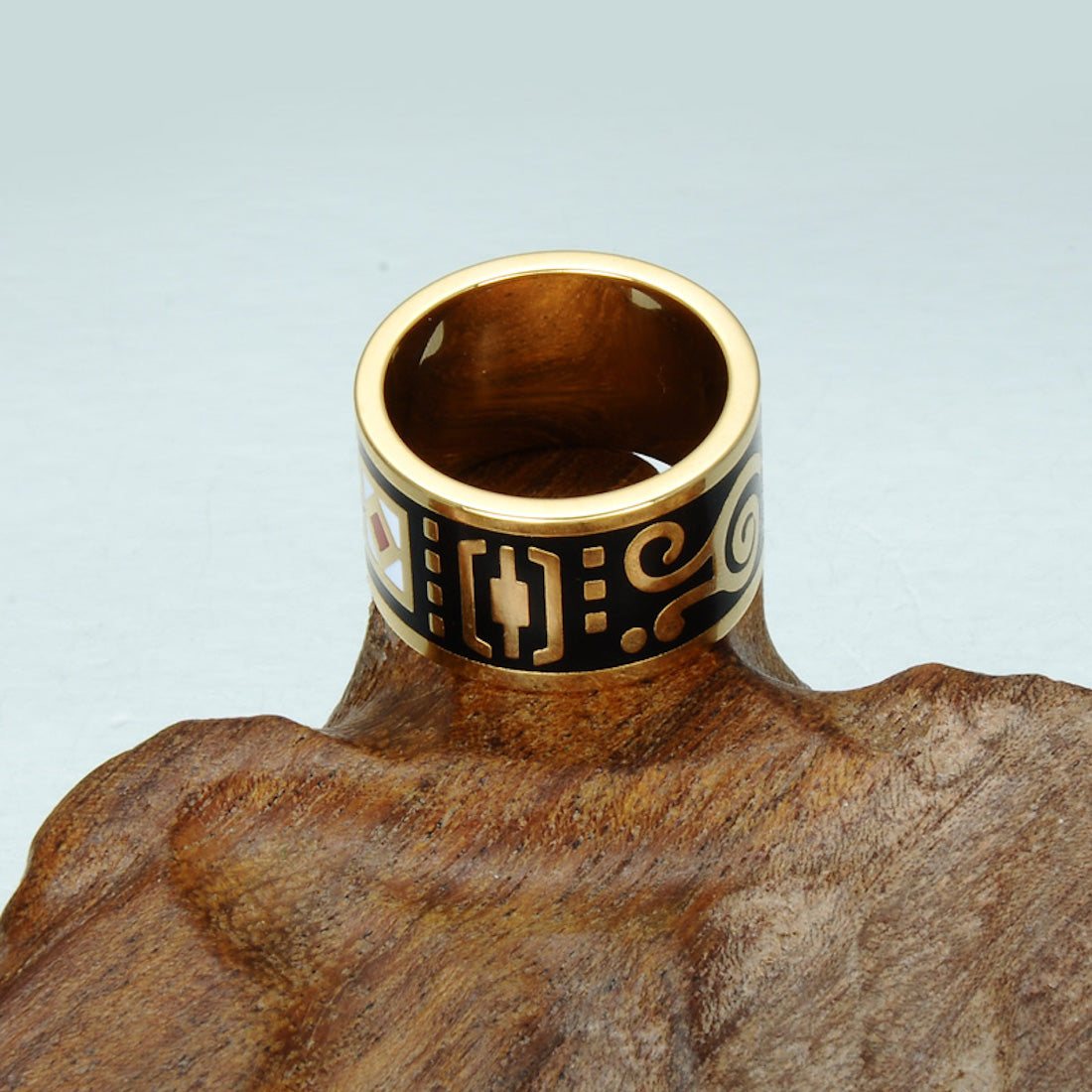 Homvare Women’s Gold Plated Handmade Enamel Ring Size 6