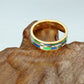 Homvare Women’s Gold Plated Handmade Enamel Ring Size 6