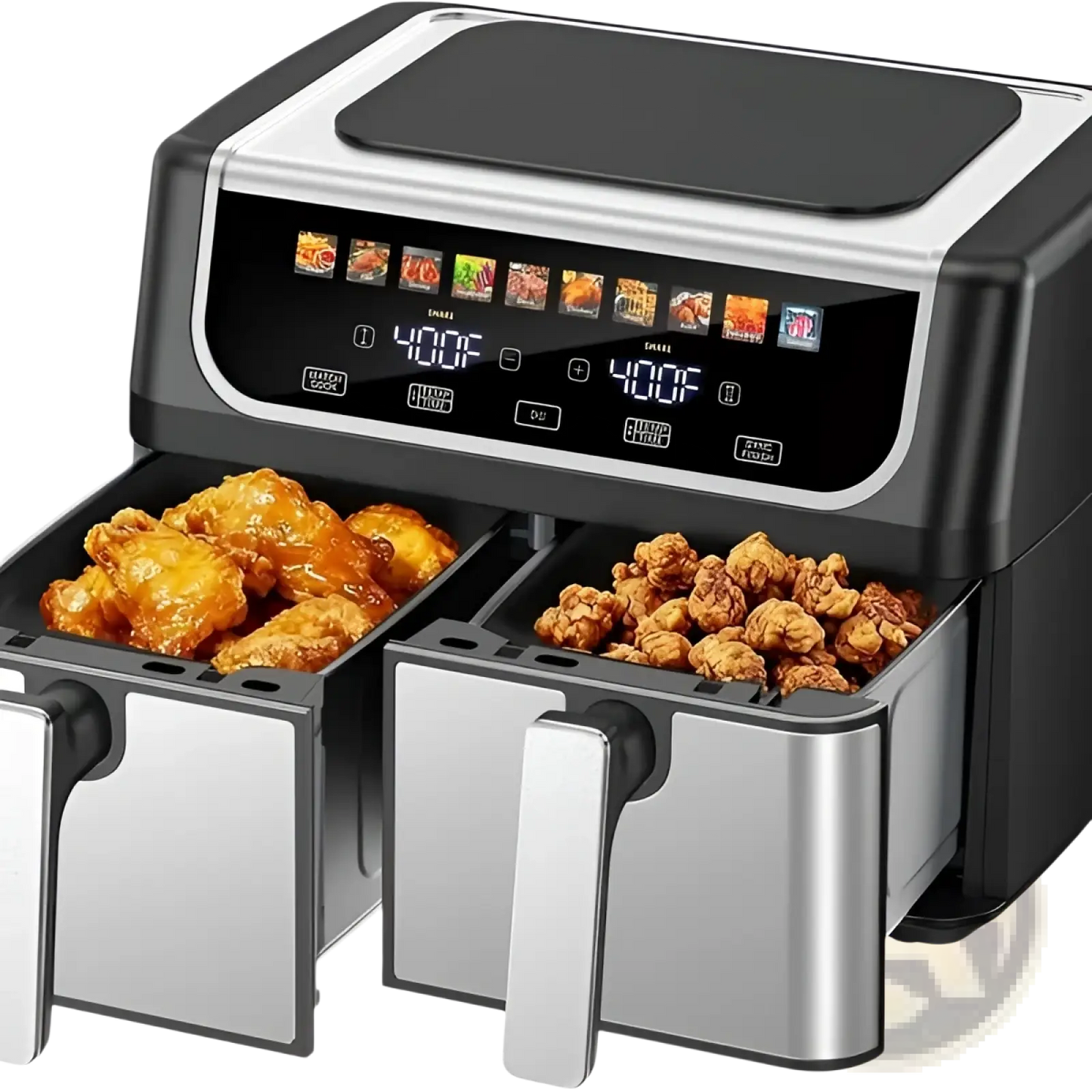 Dual Basket Air Fryer 9.5 Quart with 10 Presets