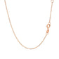 14k Rose Gold 17 inch Necklace with Round White Topaz