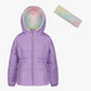 London Fog - Girls Zip-front Hooded Mid Cinch Puffer Jacket