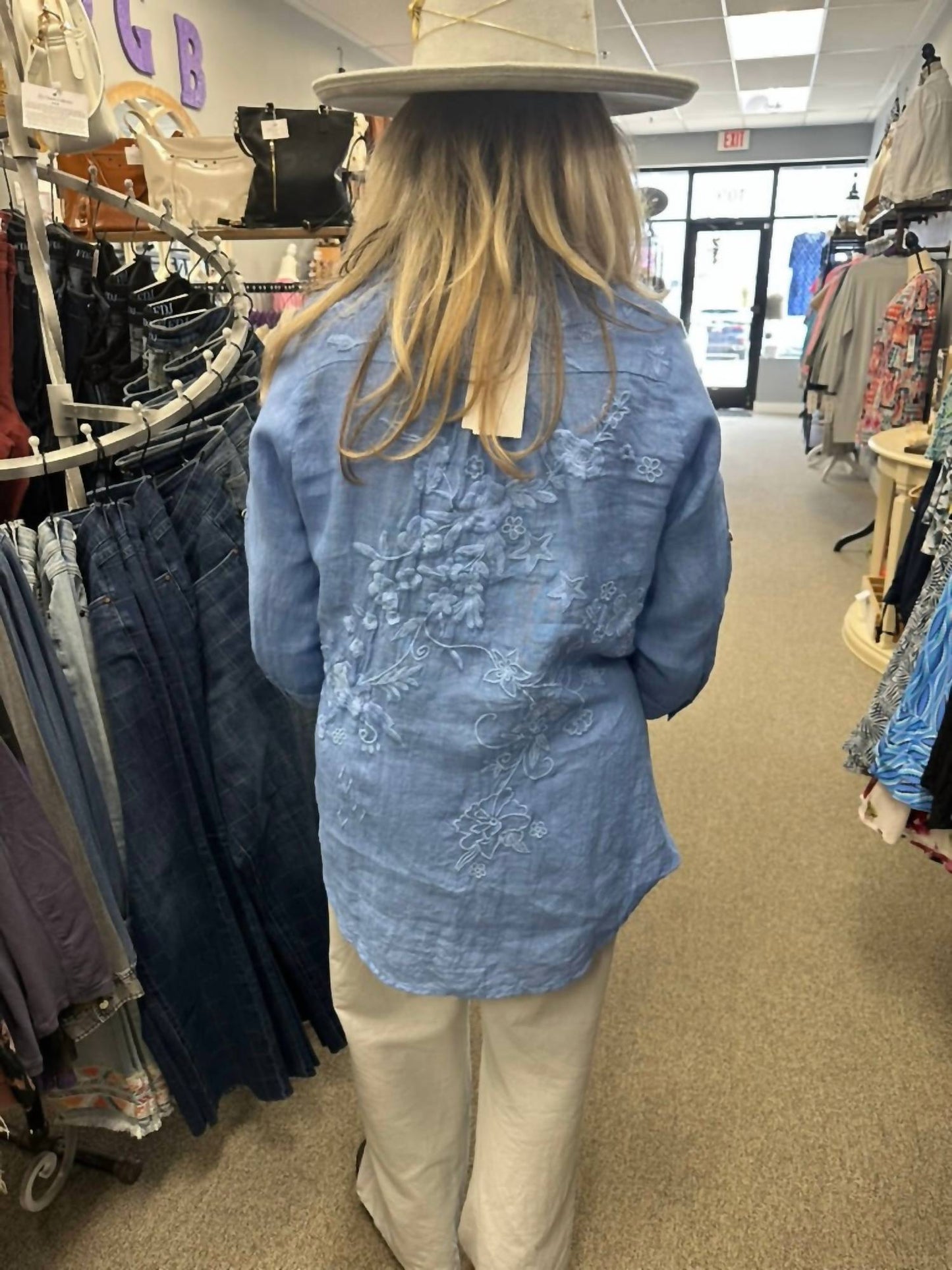 Kyla Seo - Dani Embroidered Linen Shirt