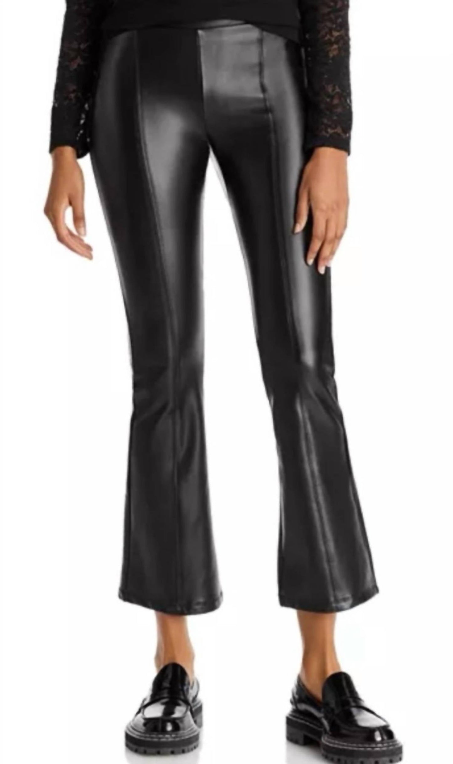 Generation Love - Wren Faux Leather Cropped Flared Leggings