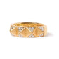 14K Yellow Gold 1/4 Cttw White Diamond Pyramid Band Ring (G-H Color, SI1-SI2 Clarity)- Size 7
