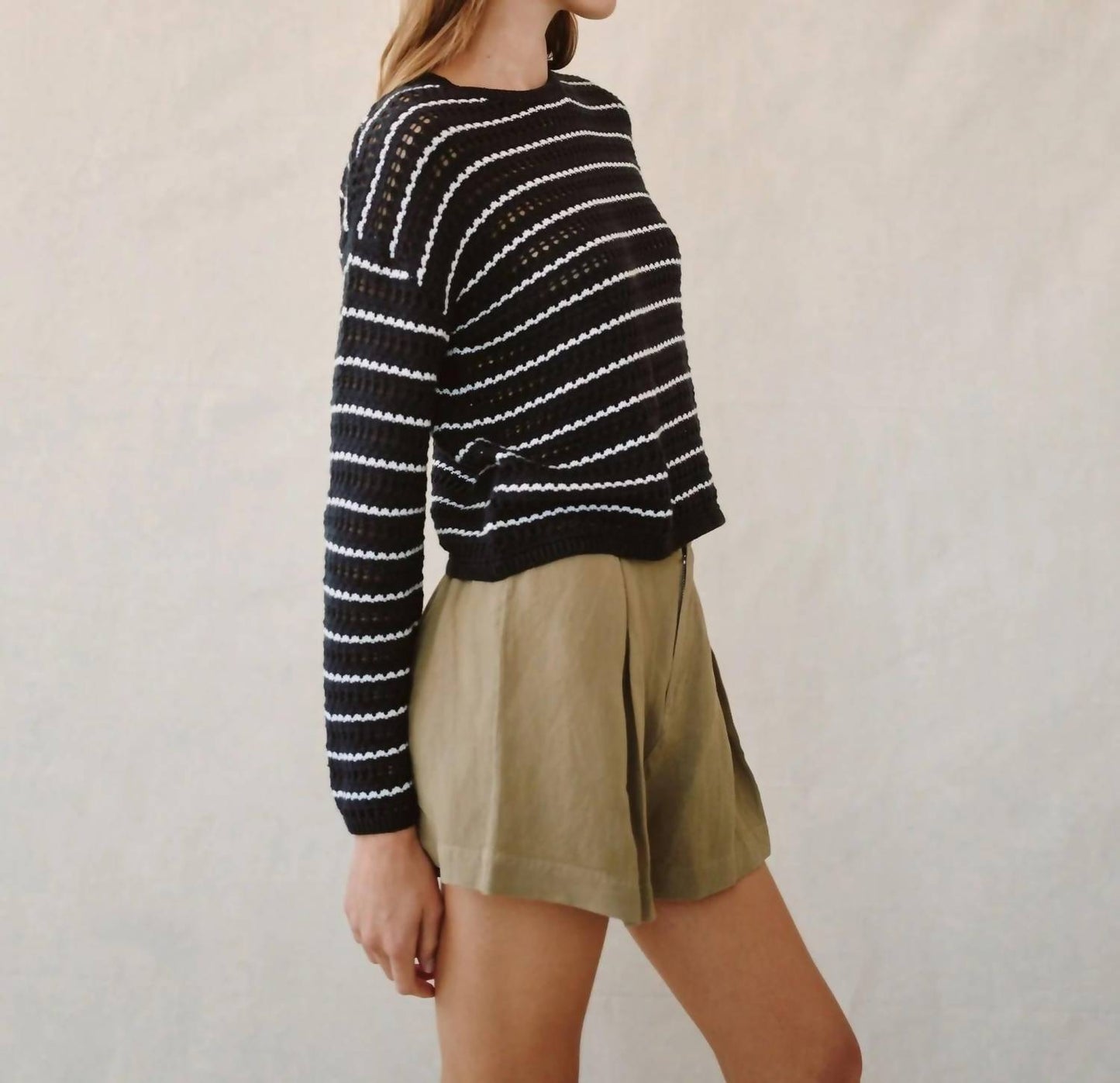 Bella Dahl - Crew Neck Striped Sweater
