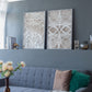 Leaf Shadow Box Wall Decor (Set of 2) - White / Gray
