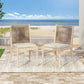 Cordoba Dining Chair Set of 2 with Acacia Wood Frame and Water Repellent Fabric