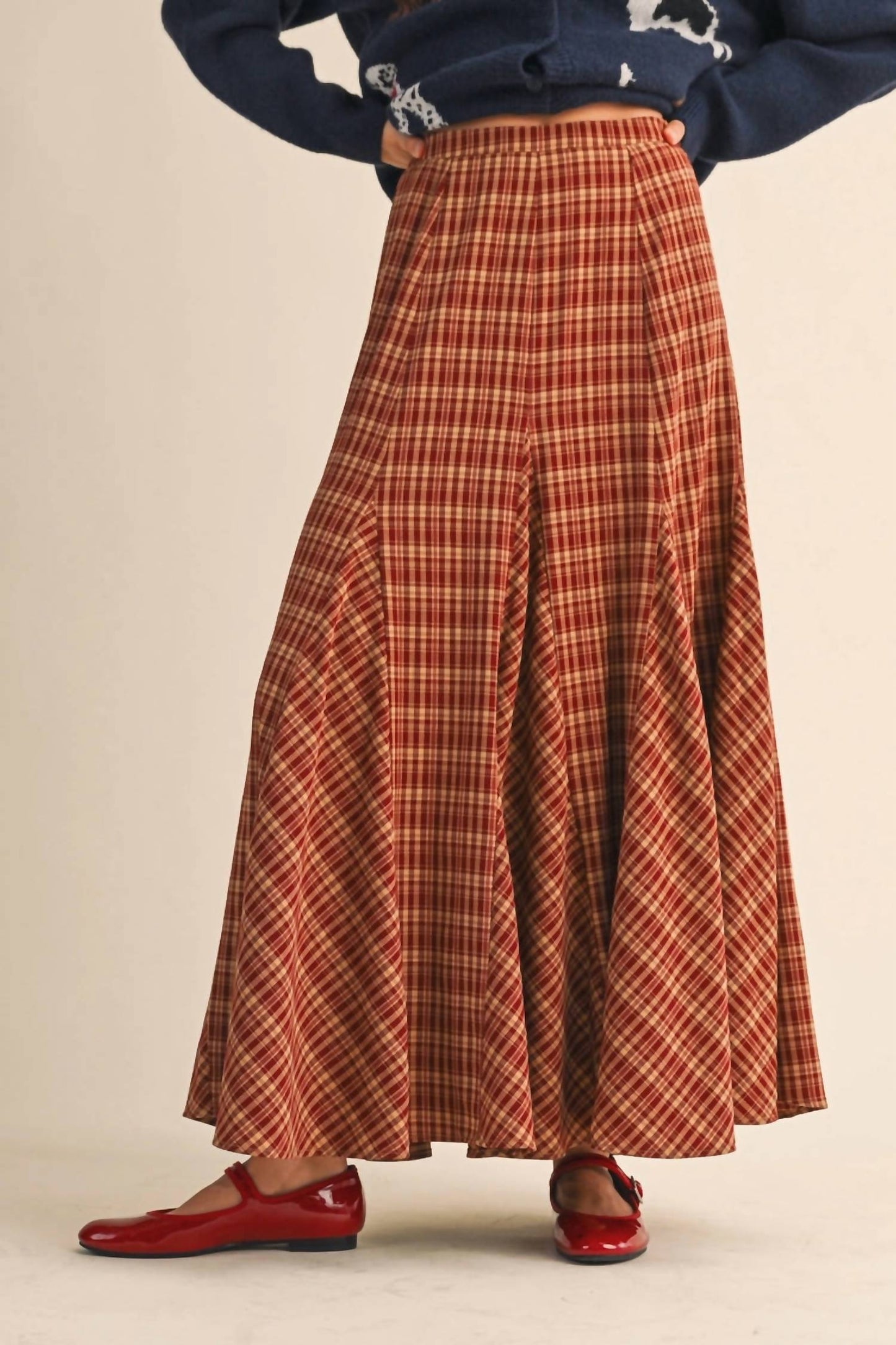 &Merci - Plaid Maxi Skirt