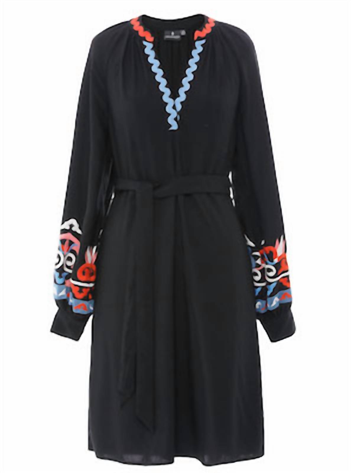 Emily Lovelock - VANEZA Applique Short Dress