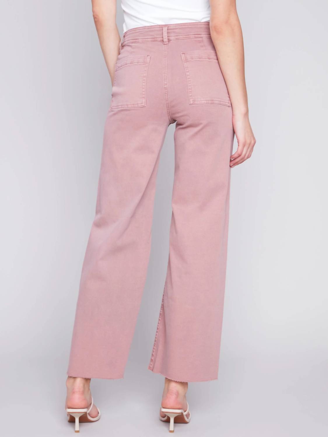 Charlie B - Raw Edge Wide Leg Pants